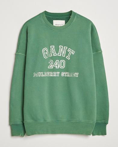 GANT 240 Mulberry Street Vintage Graphic Crew Neck Sweatshirts Forest Green – Vihreä
