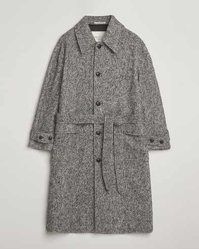 GANT 240 Mulberry Street Tweed Wool Coat Black – Harmaa