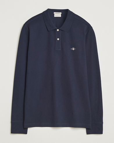 GANT Regular Shield Long Sleeve Polo Evening Blue – Sininen