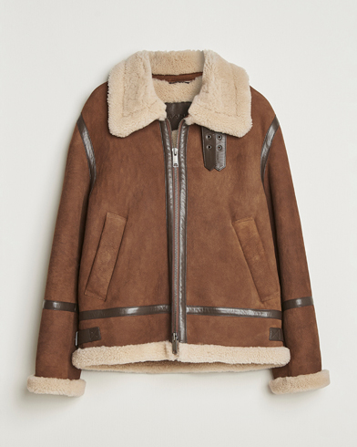 GANT Suede Shearling Jacket Mahogany Brown – Ruskea