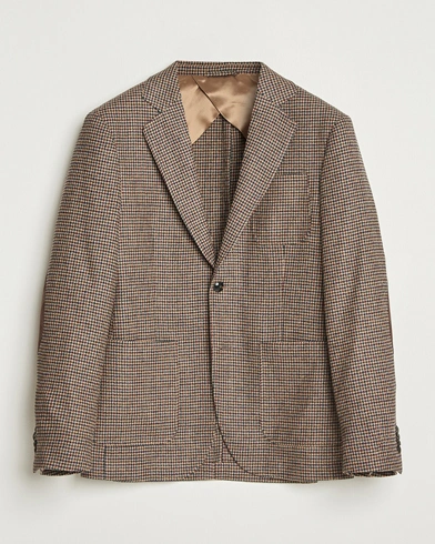 GANT Wool Houndstooth Blazer Light Taupe – Ruskea