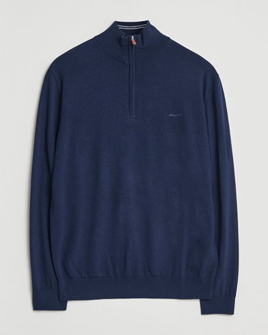 GANT Extrafine Merino Wool Half Zip Marine – Sininen