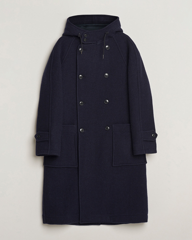 Gloverall Raglan Wool Coat Navy – Sininen