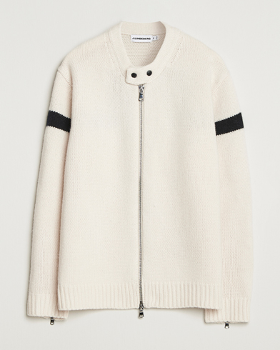 J.Lindeberg Kessler Biker Wool Full Zip Moonbeam – Beige