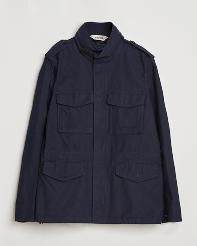 Aspesi Lined Cotton Field Jacket Navy – Sininen