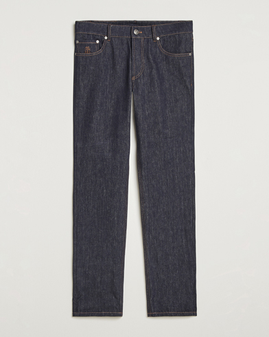 Brunello Cucinelli Traditional Fit Jeans Dark Indigo – Sininen