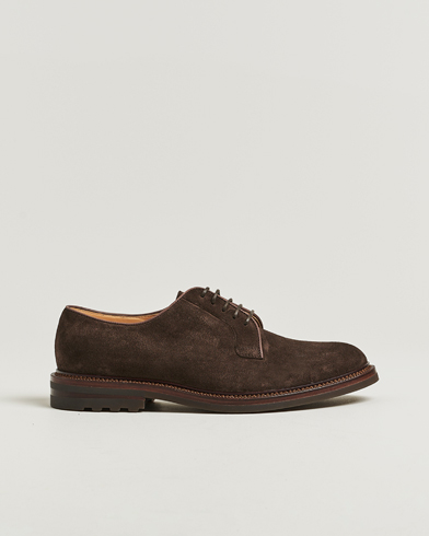 Brunello Cucinelli Plain Toe Derby Dark Brown Suede – Ruskea