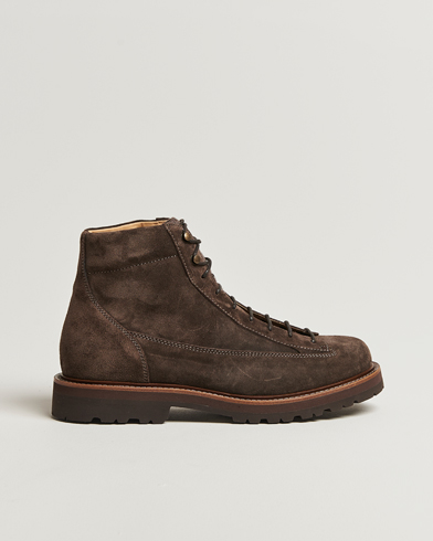 Brunello Cucinelli Lace Up Boots Dark Brown Suede – Ruskea