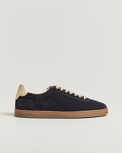 Brunello Cucinelli Classic Sneakers Navy Suede – Sininen