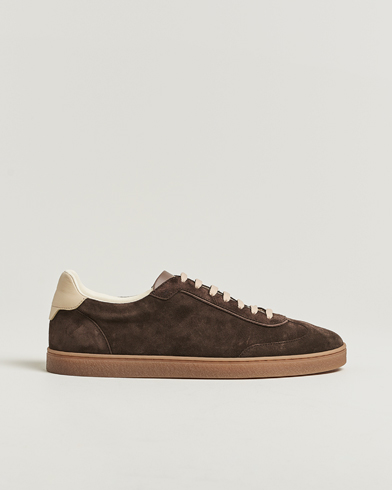 Brunello Cucinelli Classic Sneakers Dark Brown Suede – Ruskea