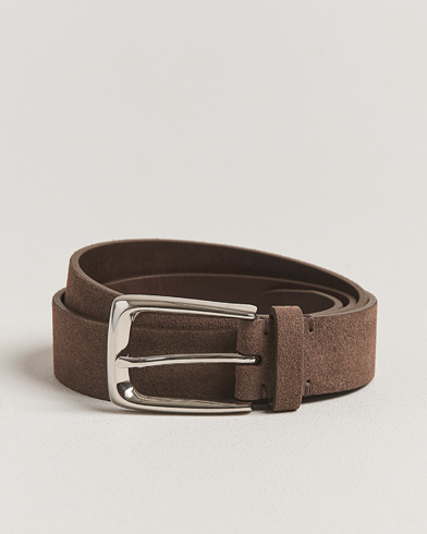 Brunello Cucinelli Suede Belt Dark Brown – Ruskea