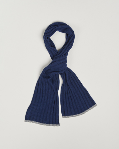Brunello Cucinelli Wool/Cashmere Scarf Navy – Sininen