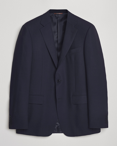 Canali Travel Wool Blazer Navy – Sininen