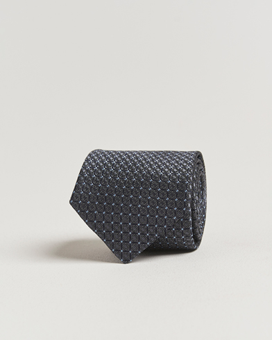 Canali Jacquard Silk Tie Navy – Sininen