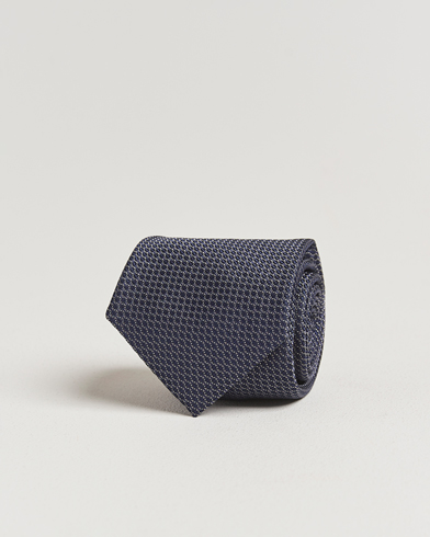 Canali 5-Fold Silk Tie Navy – Sininen