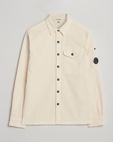 C.P. Company Corduroy Lens Overshirt White – Valkoinen