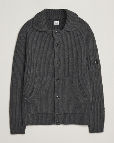 C.P. Company Heavy Lambswool Cardigan Dark Grey – Harmaa