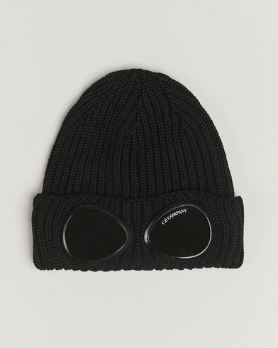 C.P. Company Knitted Merino Goggle Beanie Black – Musta