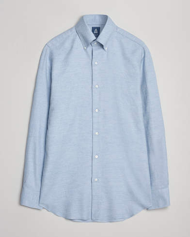 Finamore Napoli Milano Slim Cashmere BD Shirt Light Blue – Sininen