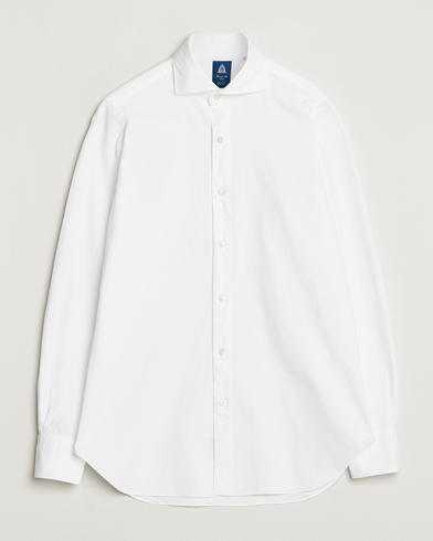 Finamore Napoli Gaeta Flannel Sport Shirt White – Valkoinen