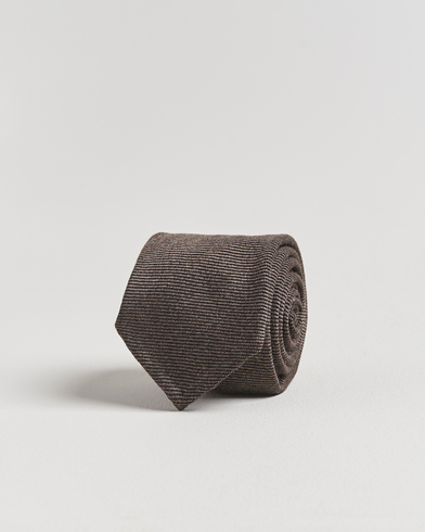 Finamore Napoli Wool Twill Tie Brown – Ruskea