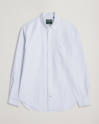 Gitman Vintage Oxford Button Down Shirt Light Blue Stripe – Sininen