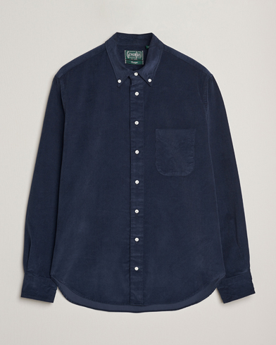 Gitman Vintage Corduroy Button Down Shirt Navy – Sininen