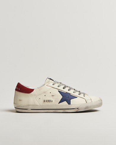 Golden Goose Super-Star Sneakers White/Blue/Red – Valkoinen