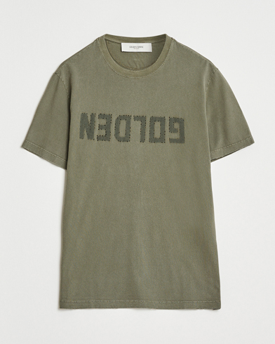 Golden Goose Cotton Logo T-Shirt Dusty Olive – Vihreä