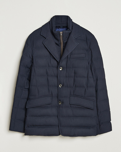 Herno Flannel Down Blazer Navy – Sininen