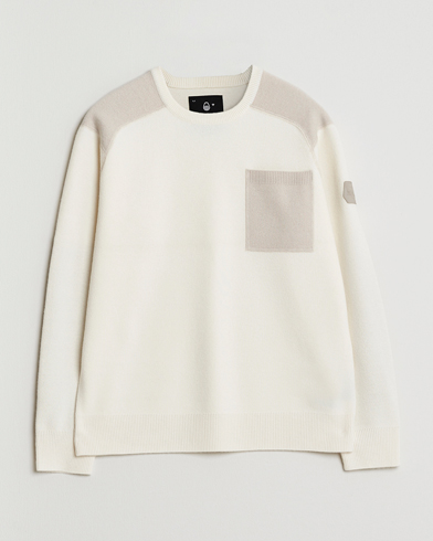 Sail Racing Spine Wool/Cashmere Knitted Crew Neck Off White – Valkoinen