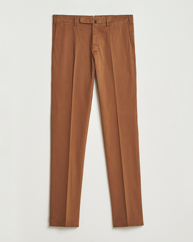 Incotex Slim Fit Cotton Stretch Chinos Brown – Ruskea