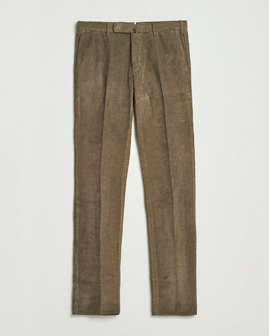 Incotex Slim Fit Baby Corduroy Trousers Taupe – Ruskea