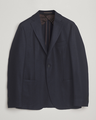 Incotex Wool/Cashmere Blazer Navy – Sininen