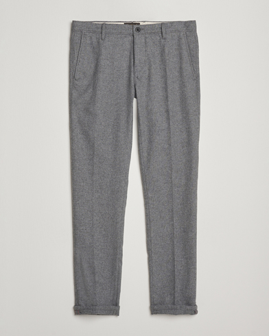 Incotex Slim Fit Washed Flannel Slacks Light Grey – Harmaa