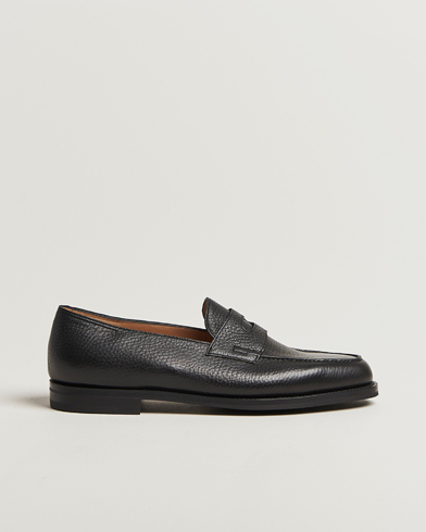 John Lobb Lopez Penny Loafer Black Grain – Musta