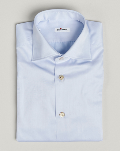 Kiton Cotton Dress Shirt Light Blue – Sininen