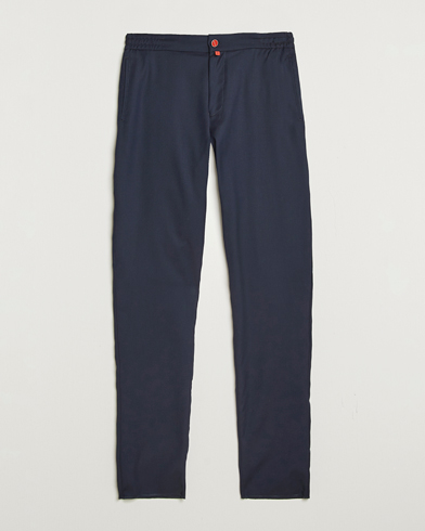 Kiton Wool Stretch Drawstring Pants Navy – Sininen