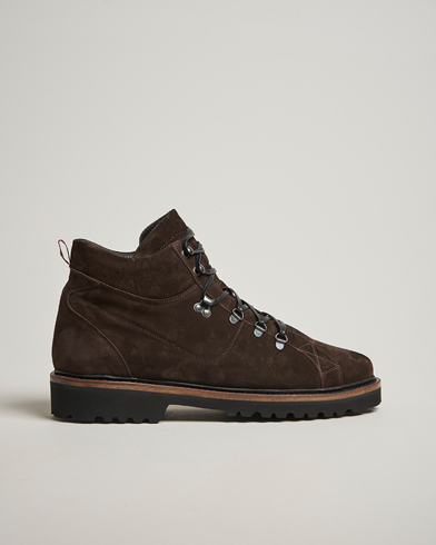 Kiton St Moritz Winter Boots Dark Brown Suede – Ruskea