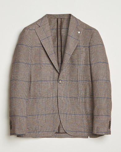 L.B.M. 1911 Jack Overcheck Cotton Blazer Brown – Ruskea