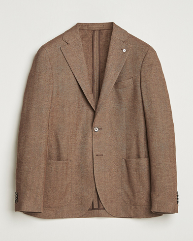 L.B.M. 1911 Jack Herringbone Cotton Blazer Brown – Ruskea