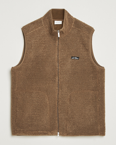 LES DEUX Creed Teddy Vest Teak – Ruskea