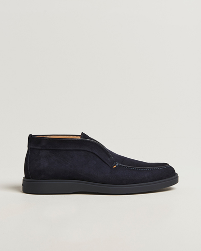 Santoni Detroit Chukka Boots Navy Suede – Sininen