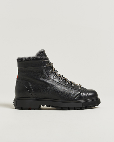 Santoni St Moritz Winter Boots Black Calf – Musta