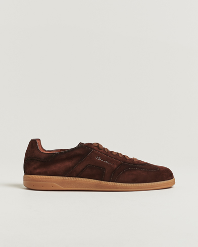 Santoni Oly Sneakers Dark Brown Suede – Ruskea