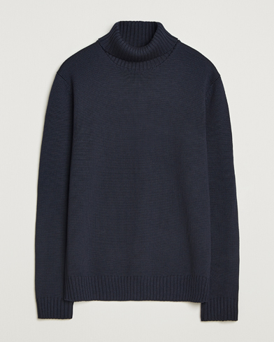 Zanone Virgin Merino Wool Rollneck Navy – Sininen