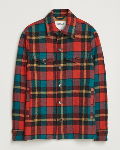 Valstar Wool Plaid Shirt Jacket Black/Red – Monivärinen