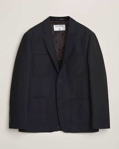 Filippa K Riley Wool Workwear Blazer Black – Musta