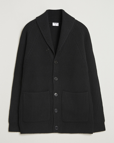 Filippa K Wool Shawl Collar Cardigan Black – Musta