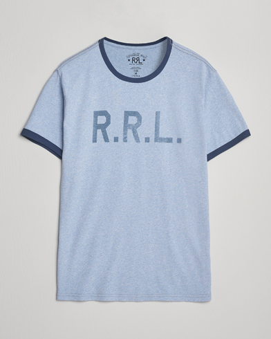 RRL Stencil Ringer T-Shirt Light Blue Heather – Sininen